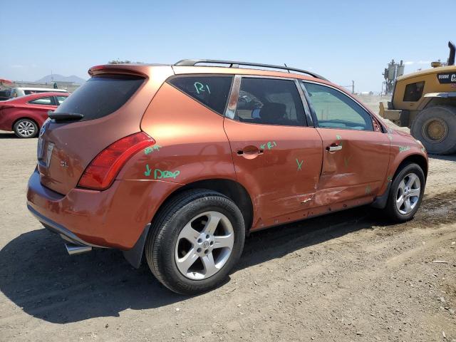 JN8AZ08T34W216358 - 2004 NISSAN MURANO SL ORANGE photo 3