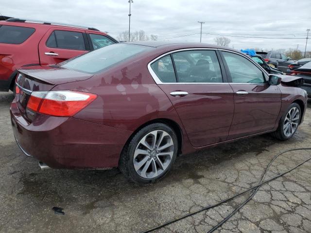 1HGCR2F58FA059495 - 2015 HONDA ACCORD SPORT BURGUNDY photo 3