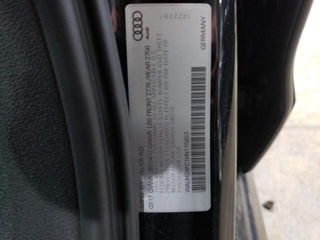 WAUH2AFC1HN115853 - 2017 AUDI A6 PRESTIGE შავი ფოტო 12