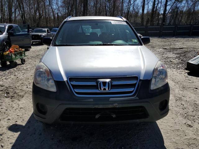 SHSRD78566U441106 - 2006 HONDA CR-V LX SILVER photo 5