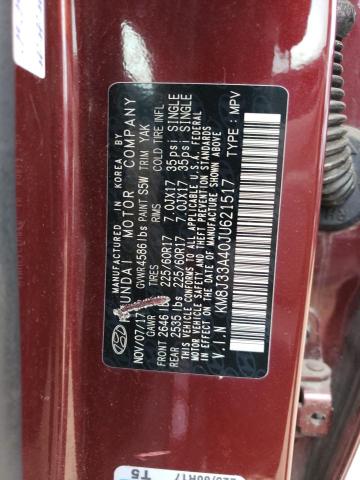 KM8J33A40JU621517 - 2018 HYUNDAI TUCSON SEL BURGUNDY photo 12