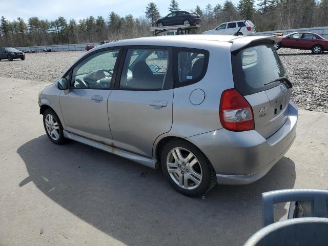 JHMGD37667S031829 - 2007 HONDA FIT S SILVER photo 2