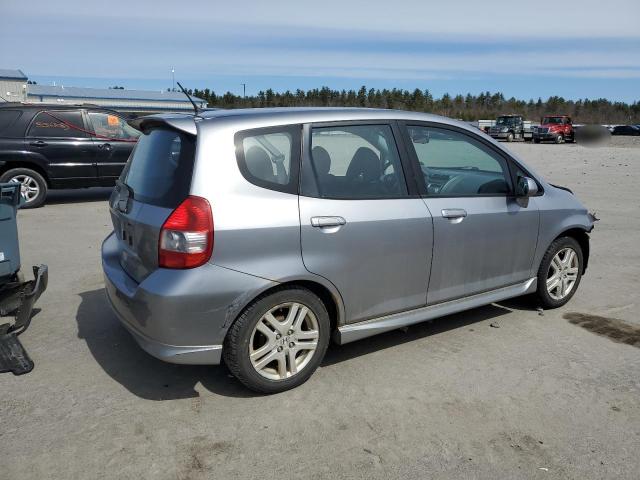 JHMGD37667S031829 - 2007 HONDA FIT S SILVER photo 3