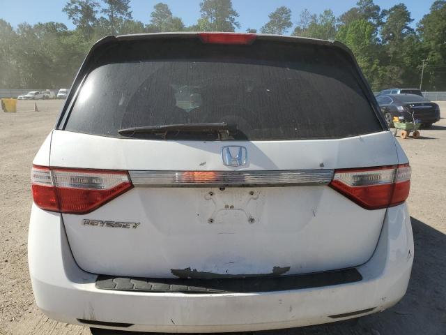 5FNRL5H62CB120957 - 2012 HONDA ODYSSEY EXL WHITE photo 6