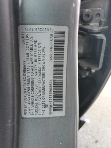 WVWWH63B22E089594 - 2002 VOLKSWAGEN PASSAT GLX Boz foto 12