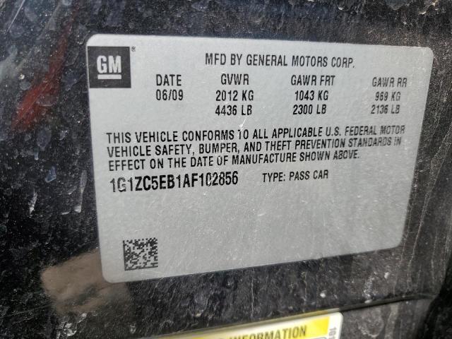 1G1ZC5EB1AF102856 - 2010 CHEVROLET MALIBU 1LT 黑色 照片 12