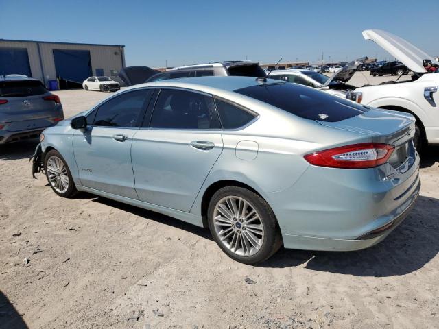 3FA6P0LU4ER169391 - 2014 FORD FUSION SE HYBRID BLUE photo 2