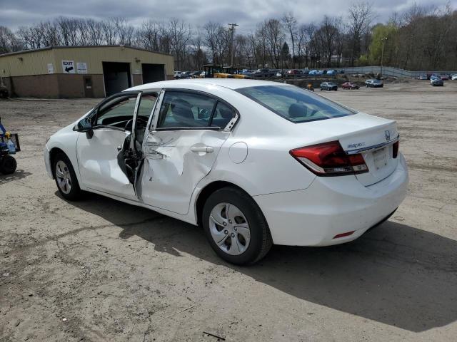 19XFB2F57FE054396 - 2015 HONDA CIVIC LX WHITE photo 2