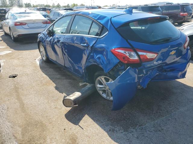 3G1BE6SM7JS593114 - 2018 CHEVROLET CRUZE LT BLUE photo 2