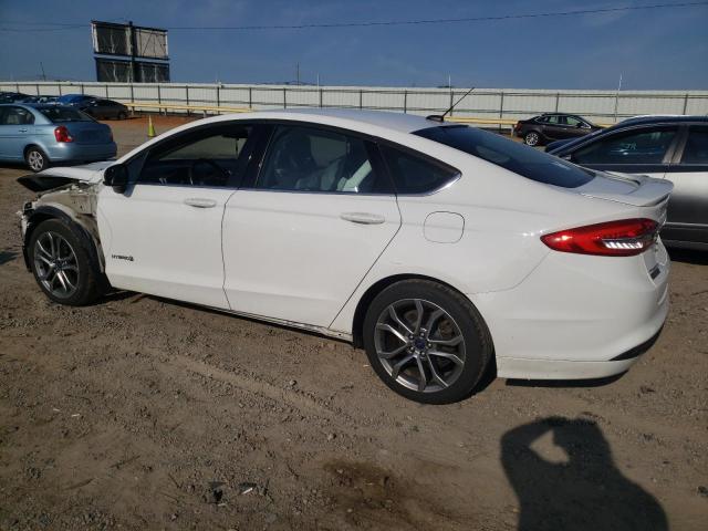 3FA6P0LU4HR223938 - 2017 FORD FUSION SE HYBRID WHITE photo 2