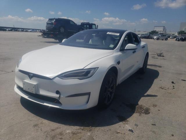 5YJSA1E59MF451290 - 2021 TESLA MODEL S თეთრი ფოტო 1