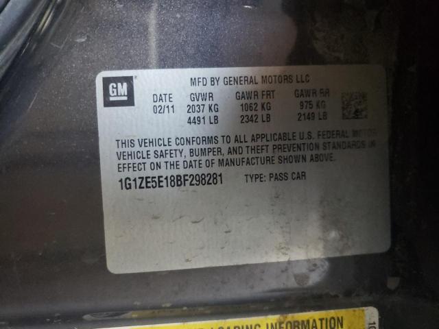 1G1ZE5E18BF298281 - 2011 CHEVROLET MALIBU LTZ Grafit fotoğraf 12