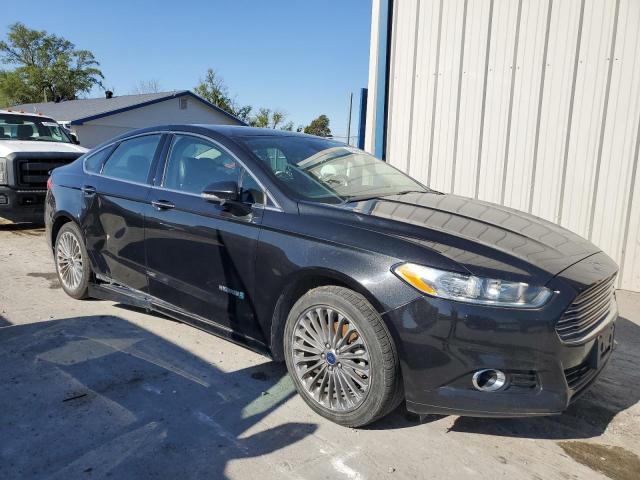 3FA6P0RUXDR361209 - 2013 FORD FUSION TITANIUM HEV BLACK photo 4