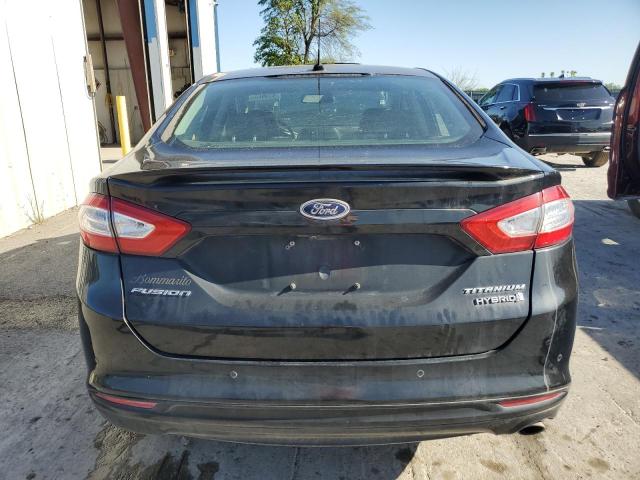 3FA6P0RUXDR361209 - 2013 FORD FUSION TITANIUM HEV BLACK photo 6