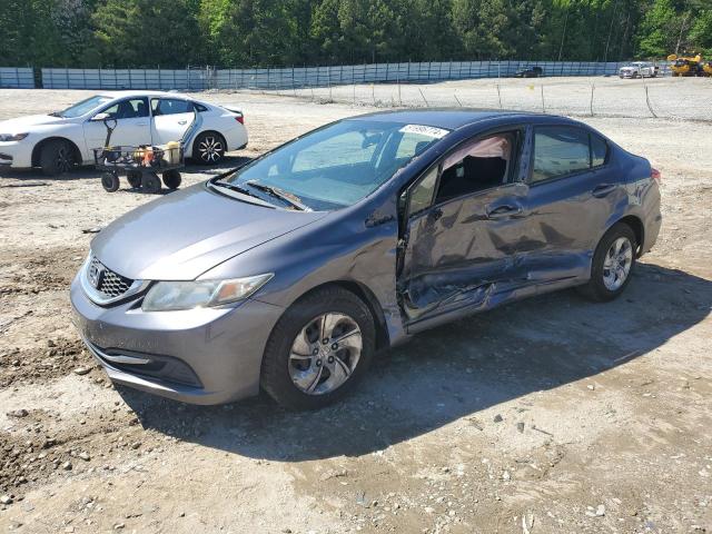 2HGFB2F50EH528810 - 2014 HONDA CIVIC LX GRAY photo 1