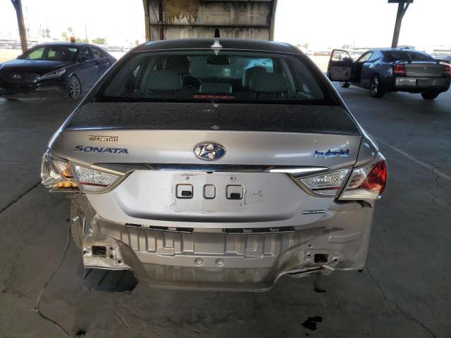 KMHEC4A44DA083644 - 2013 HYUNDAI SONATA HYBRID SILVER photo 6