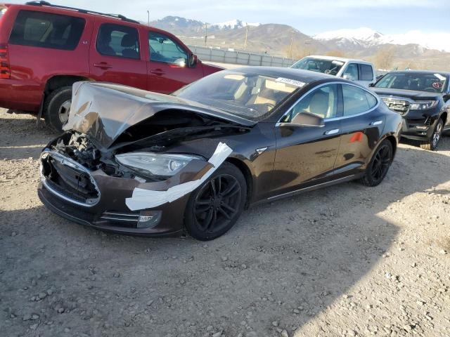 5YJSA1CN7DFP25010 - 2013 TESLA MODEL S BROWN photo 1