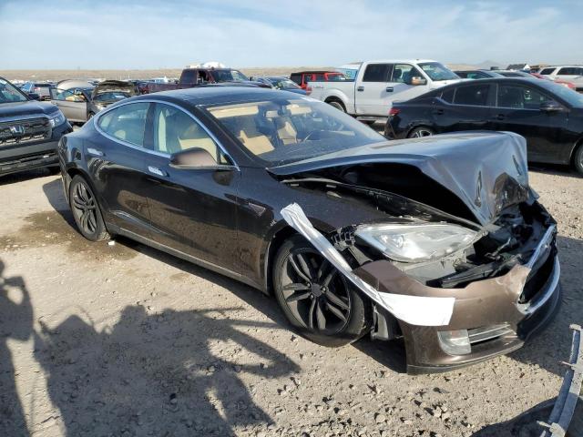 5YJSA1CN7DFP25010 - 2013 TESLA MODEL S BROWN photo 4