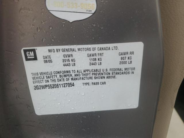 2G2WP552061127054 - 2006 PONTIAC GRAND PRIX 金色 照片 12