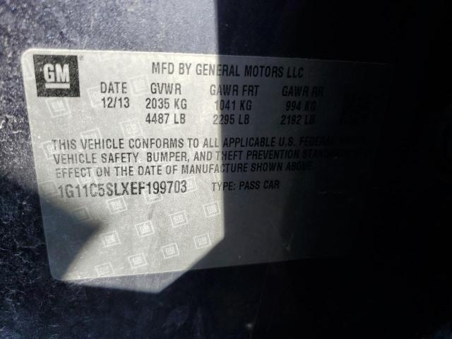 1G11C5SLXEF199703 - 2014 CHEVROLET MALIBU 1LT Blau Foto 12