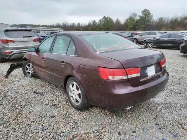 5NPEU46F86H016858 - 2006 HYUNDAI SONATA GLS BURGUNDY photo 3