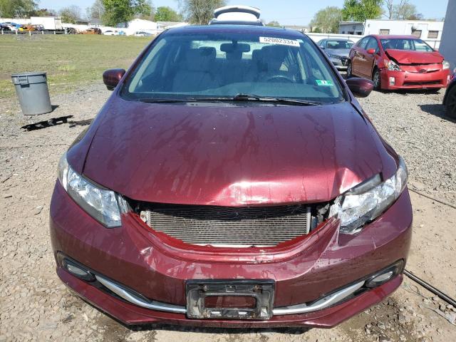 19XFB2F99EE214411 - 2014 HONDA CIVIC EXL MAROON photo 5