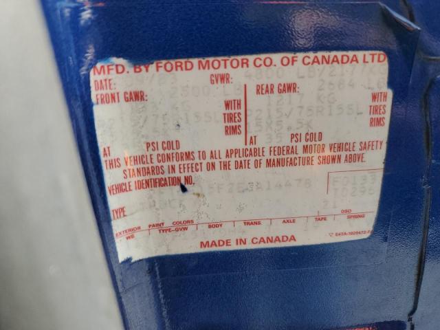 2FTCF15F2ECA14478 - 1984 FORD F150 BLUE photo 12