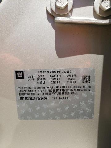 1G11C5SL0FF299424 - 2015 CHEVROLET MALIBU 1LT GOLD photo 12
