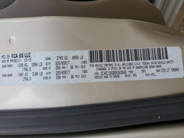 2C4RC1BG8GR263948 - 2016 CHRYSLER TOWN & COU TOURING GOLD photo 14