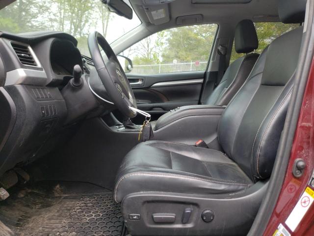 5TDJKRFH7GS282502 - 2016 TOYOTA HIGHLANDER XLE Bordo foto 7