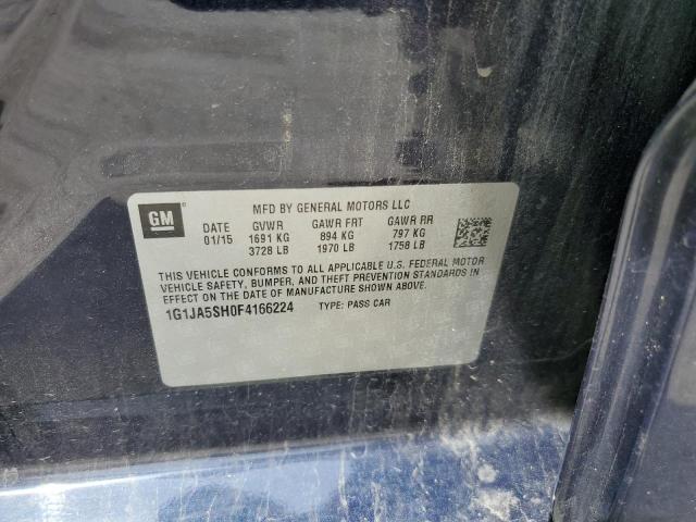 1G1JA5SH0F4166224 - 2015 CHEVROLET SONIC LS 蓝色 照片 12