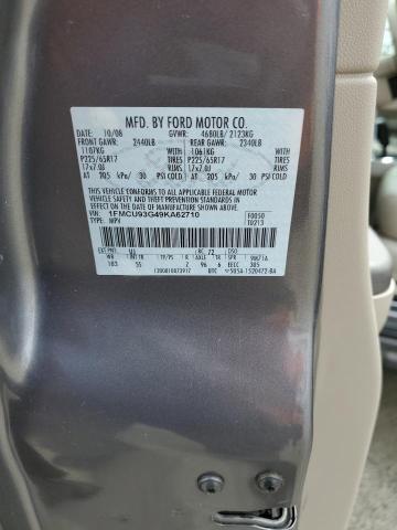 1FMCU93G49KA62710 - 2009 FORD ESCAPE XLT GRAY photo 12