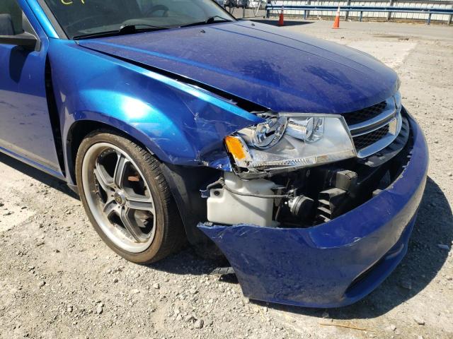 1C3CDZAB6CN148543 - 2012 DODGE AVENGER SE BLUE photo 9