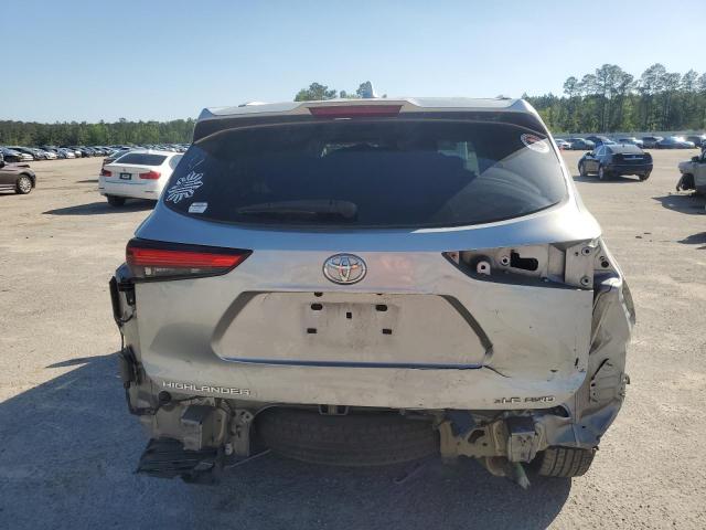 5TDGZRBH8NS225766 - 2022 TOYOTA HIGHLANDER XLE GRAY photo 6