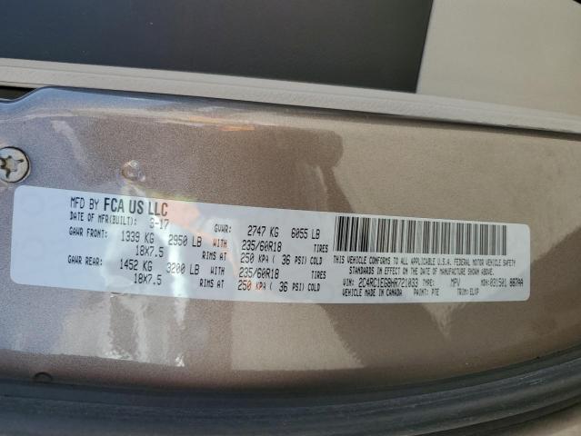 2C4RC1EG8HR721033 - 2017 CHRYSLER PACIFICA TOURING L PLUS BROWN photo 13