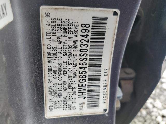 JHMEG8546SS032498 - 1995 HONDA CIVIC DX Ağ foto 12