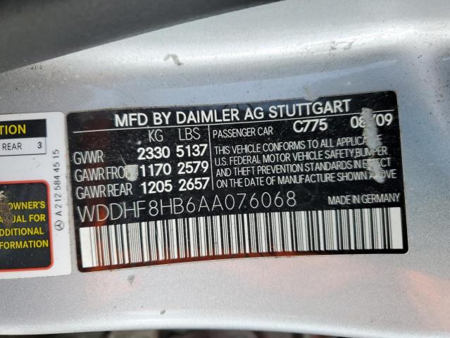 WDDHF8HB6AA076068 - 2010 MERCEDES-BENZ E 350 4MATIC SILVER photo 13