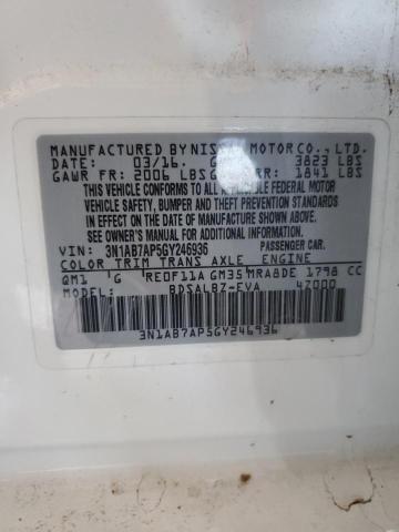 3N1AB7AP5GY246936 - 2016 NISSAN SENTRA S WHITE photo 12