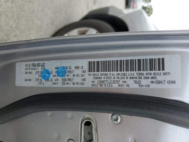 1C6RR6TT1LS135767 - 2020 RAM 1500 CLASS SLT 灰色 照片 12