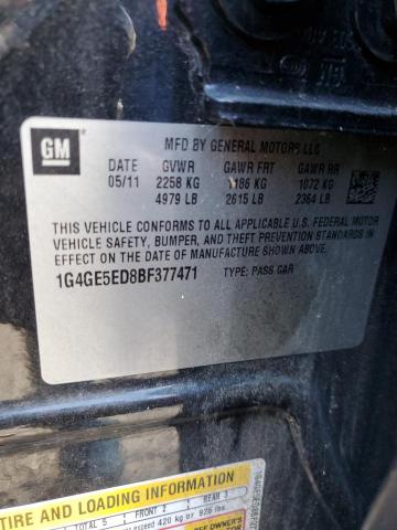 1G4GE5ED8BF377471 - 2011 BUICK LACROSSE CXS 黑色 照片 12