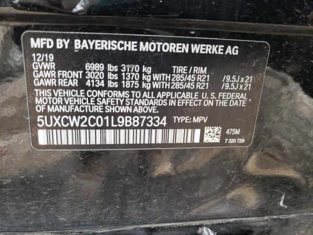 5UXCW2C01L9B87334 - 2020 BMW X7 XDRIVE40I BLACK photo 13