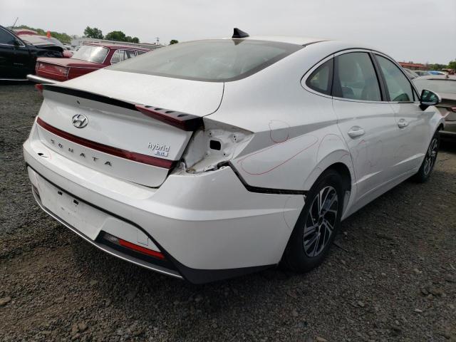 KMHL24JJ7MA019582 - 2021 HYUNDAI SONATA HYBRID WHITE photo 3