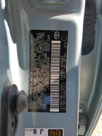 JTDKN3DUXE1824968 - 2014 TOYOTA PRIUS Dəniz mavisi foto 12