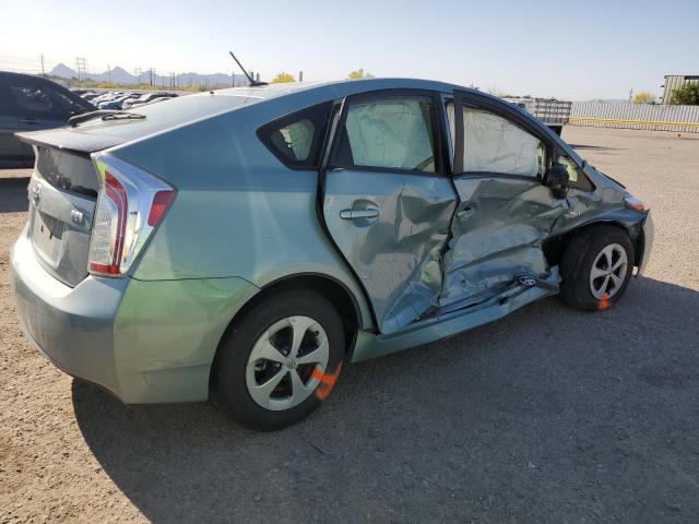 JTDKN3DUXE1824968 - 2014 TOYOTA PRIUS Dəniz mavisi foto 3