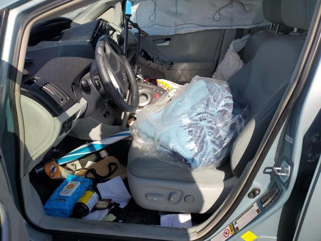 JTDKN3DUXE1824968 - 2014 TOYOTA PRIUS Dəniz mavisi foto 7