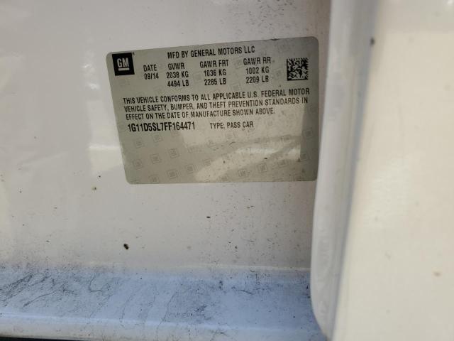 1G11D5SL7FF164471 - 2015 CHEVROLET MALIBU 2LT WHITE photo 12