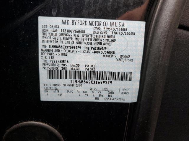 1LNHM86SX3Y699279 - 2003 LINCOLN LS 黑色 照片 12