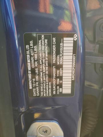 SJKCH5CP1HA033071 - 2017 INFINITI QX30 BASE Blau Foto 13