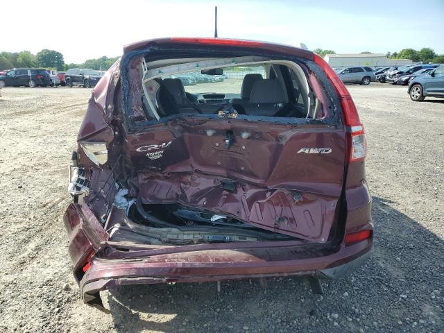 2HKRM4H70FH681583 - 2015 HONDA CR-V EXL RED photo 6