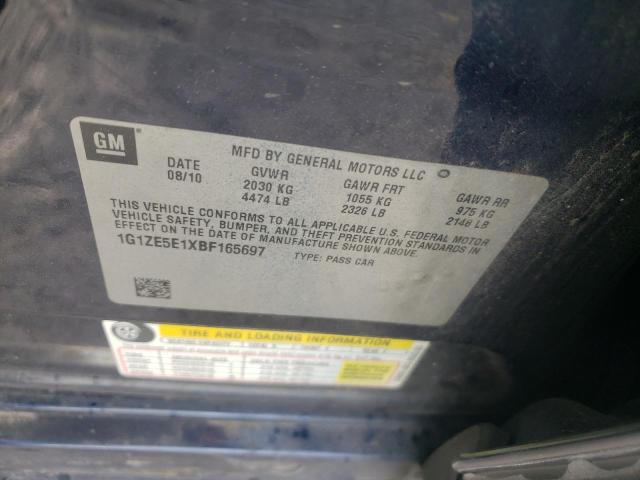 1G1ZE5E1XBF165697 - 2011 CHEVROLET MALIBU LTZ ლურჯი ფოტო 12